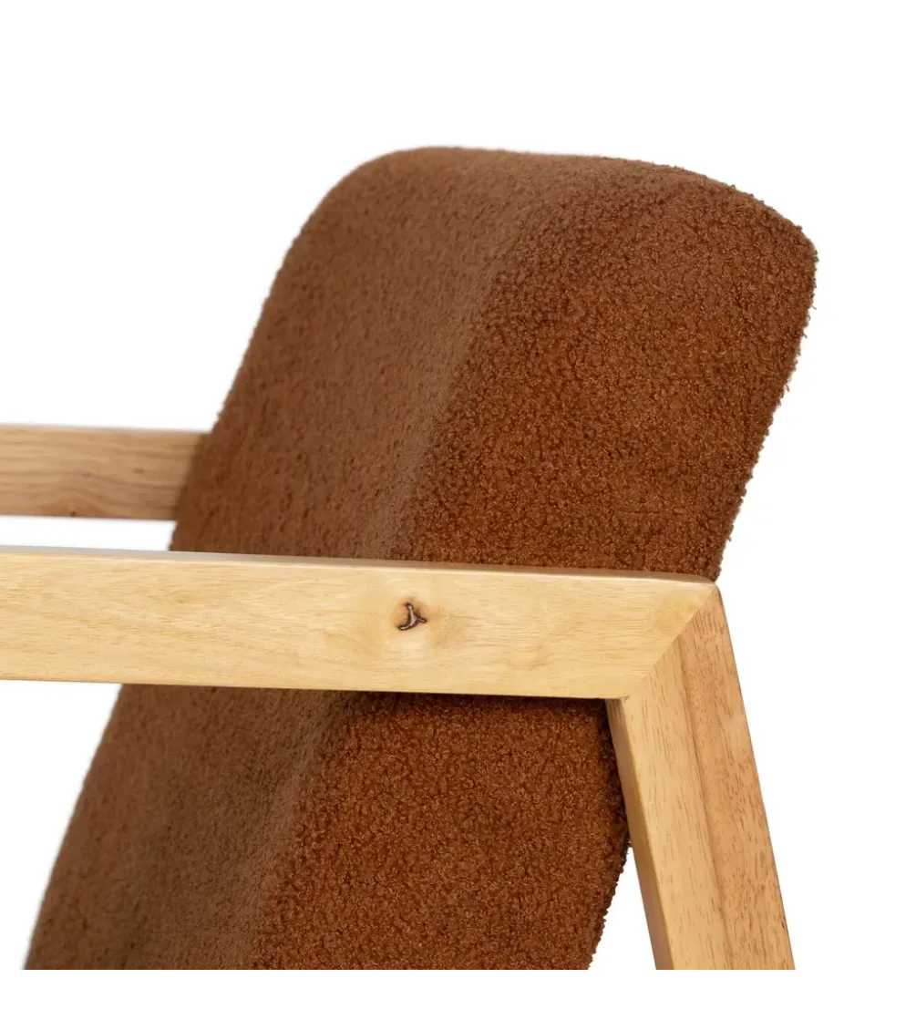 Fotel bujany AKKO 72 cm drewno kauczuk