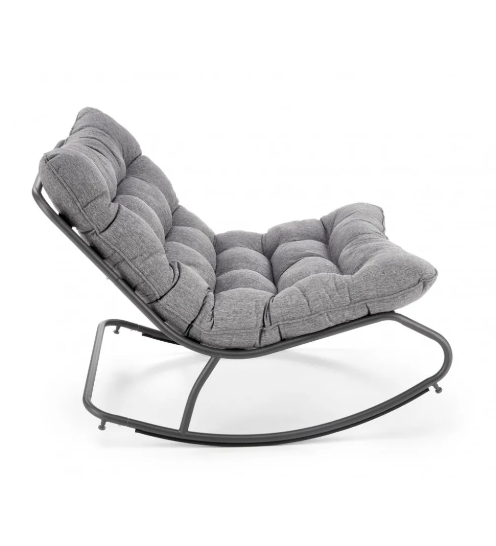 Fotel bujany GATTO szary