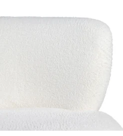 Fotel ENKIR 73 cm biały tapicerowany boucle