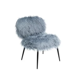 Fotel Hairy niebieski