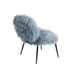 Fotel Hairy niebieski