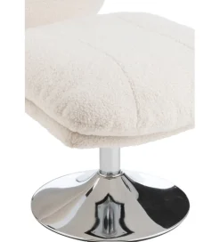 Fotel i podnóżek LOUNGERI 83 cm kremowe