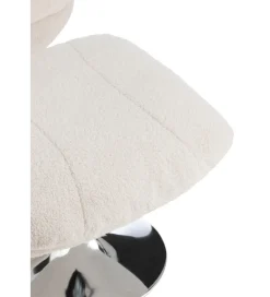 Fotel i podnóżek LOUNGERI 83 cm kremowe