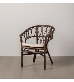 Fotel LULU ratan ciemny brąz