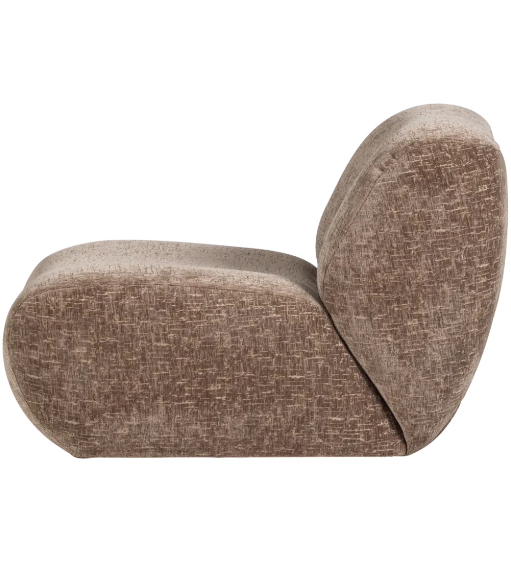 Fotel NOMU velvet jasno brązowy