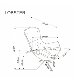 Fotel obrotowe siedzisko 360 stopni LOBSTER beżowy