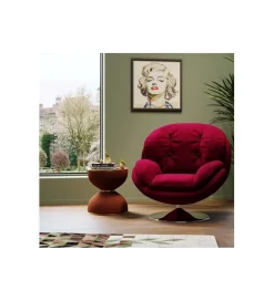 Fotel obrotowy COSY 86 cm wiśniowy