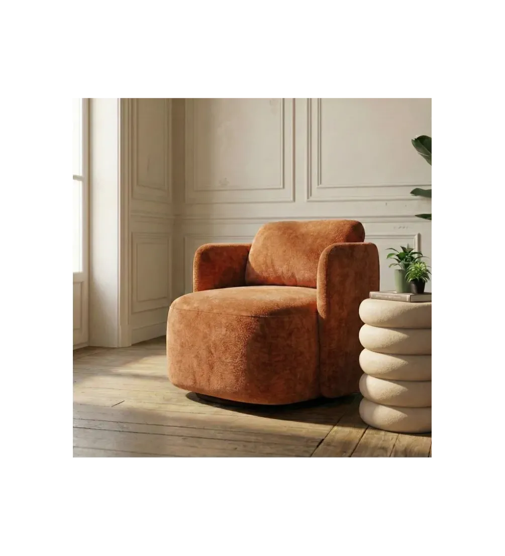 Fotel obrotowy GIRATORIO 66 cm terrakota