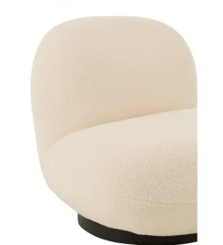 Fotel obrotowy Snow 81 cm Bouclé biała