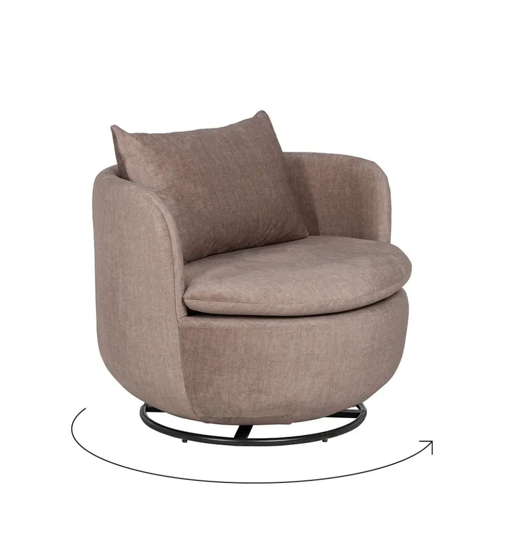 Fotel obrotowy SUMUTN 84 cm taupe