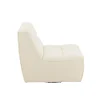 Fotel obrotowy Swivel Bouclé  83 cm kremowy