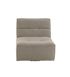 Fotel obrotowy Swivel Bouclé 83 cm taupe