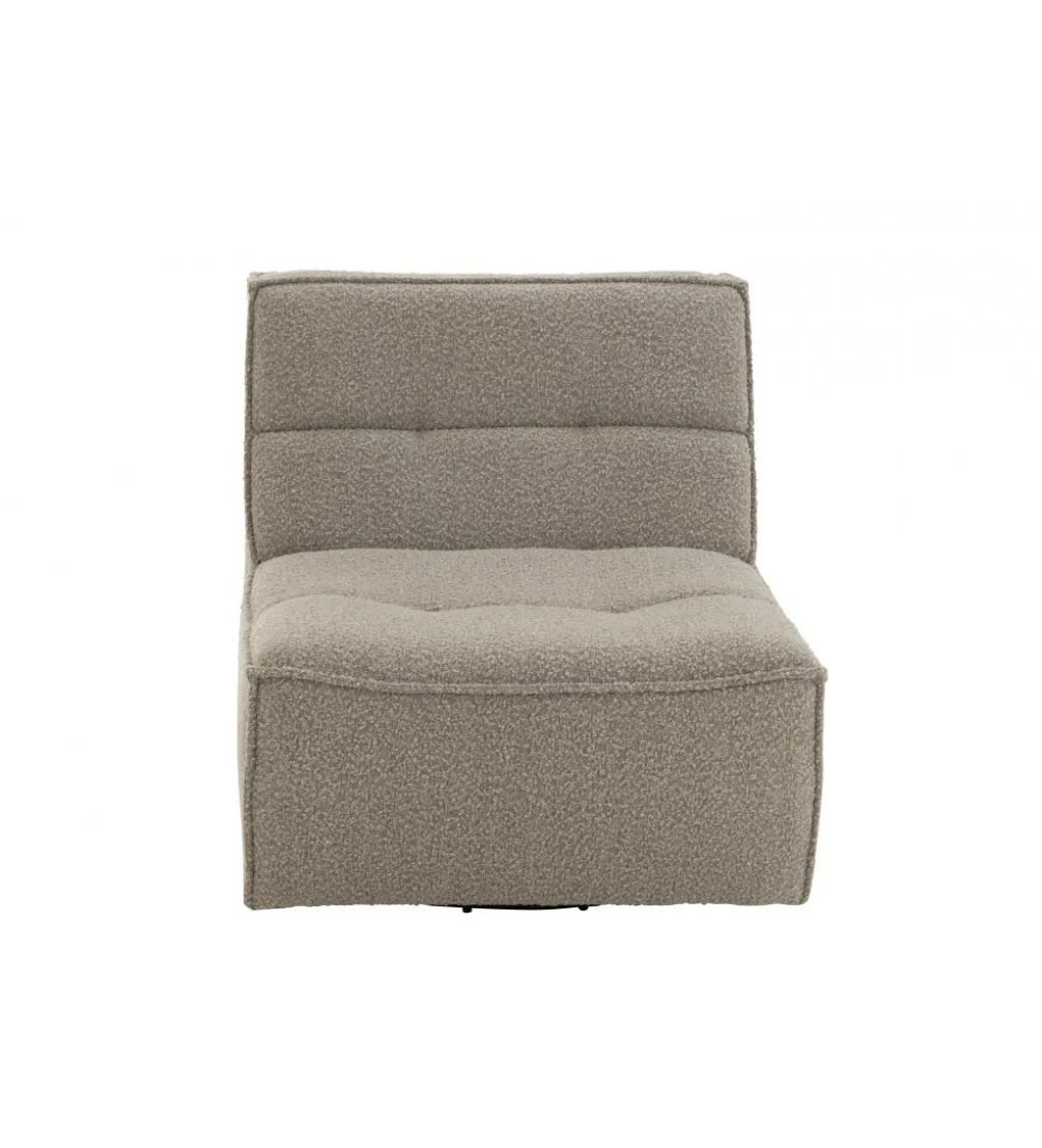 Fotel obrotowy Swivel Bouclé 83 cm taupe