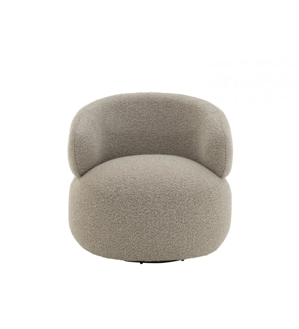 Fotel obrotowy Swivel II Bouclé 82 cm taupe