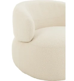 Fotel obrotowy Swivel II Bouclé 82 cm kremowy