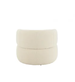 Fotel obrotowy Swivel II Bouclé 82 cm kremowy