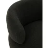 Fotel obrotowy Swivel II Bouclé  82 cm czarny