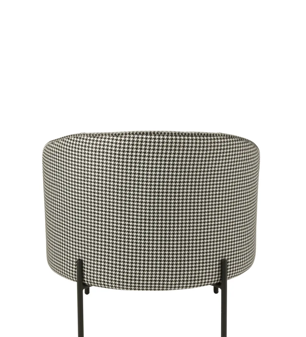 Fotel PIED DE POULE 70 cm czarnobiały