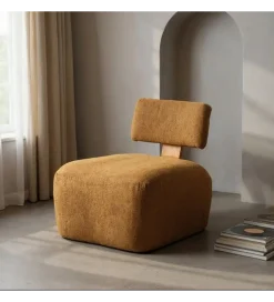 Fotel SELO 64 cm musztardowy