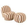 Fotel STRIPED 72 cm białokarmelowy