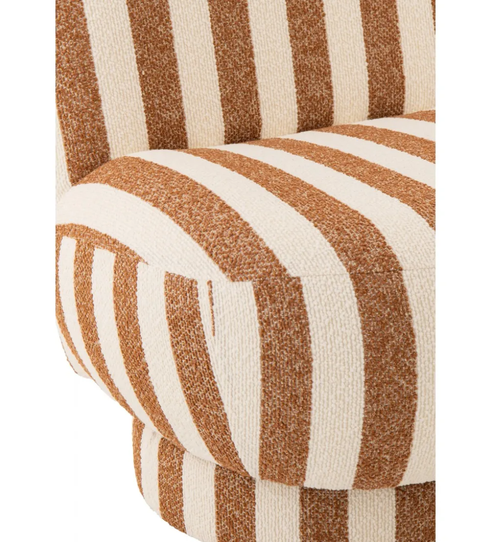 Fotel STRIPED 72 cm białokarmelowy