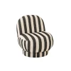 Fotel STRIPED 76 cm czarnobiały