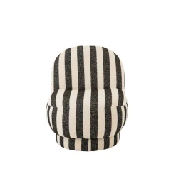 Fotel STRIPED 76 cm czarnobiały