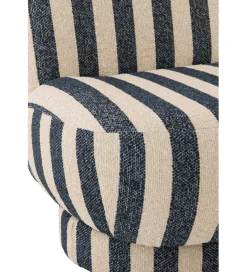 Fotel STRIPED 76 cm niebiesko biały
