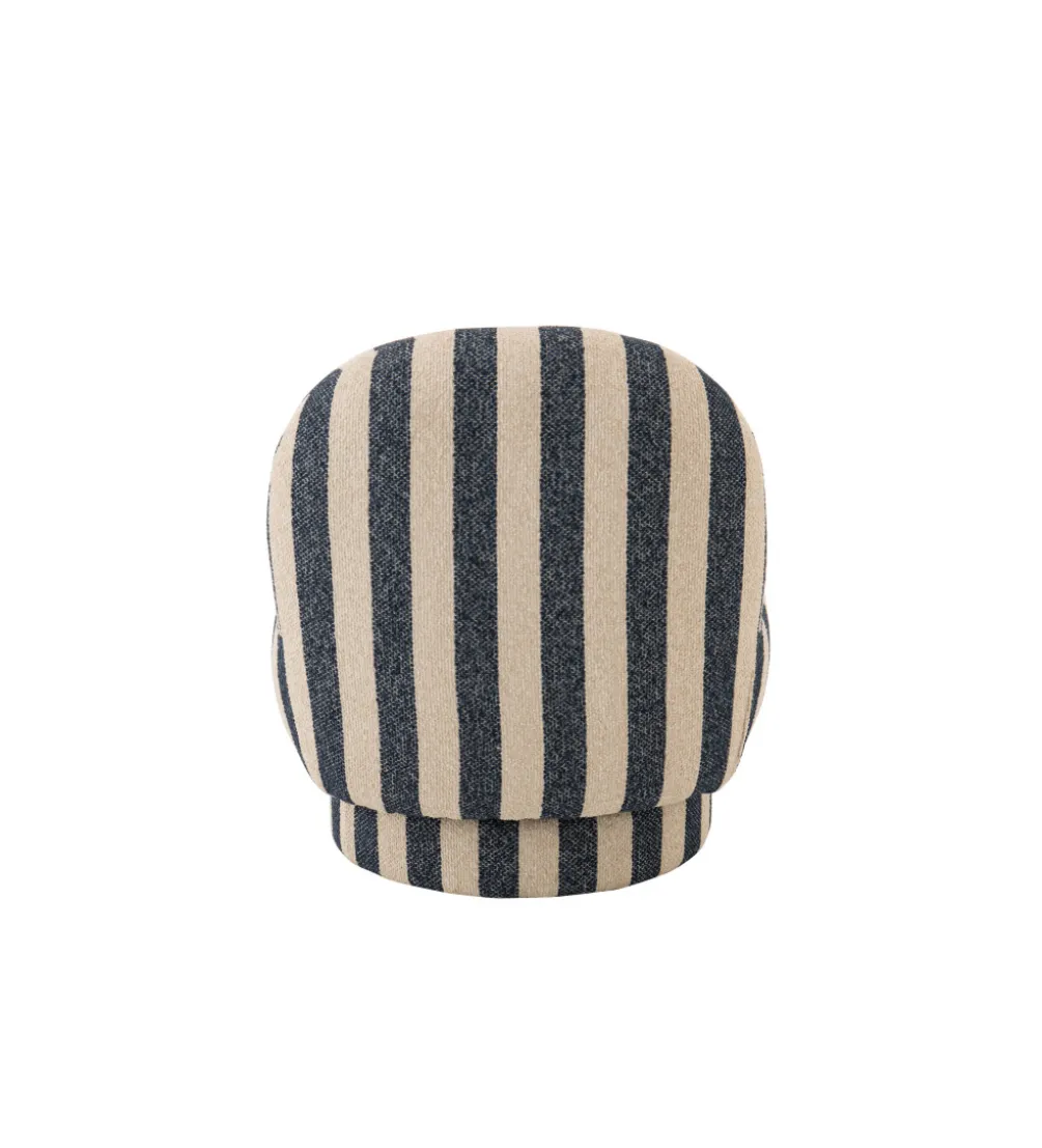 Fotel STRIPED 76 cm niebiesko biały
