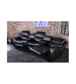 Fotel trzyosobowy DALLAS Hollywood 295 cm czarny