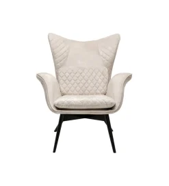 Fotel TUDOR 102 cm welwet kremowy