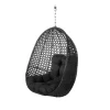 Fotel wiszący DIDO 111 cm rattan czarny