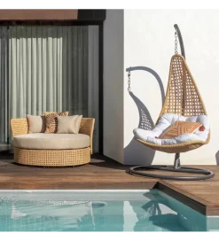 Fotel wiszący POLE NIVA 192 cm rattan