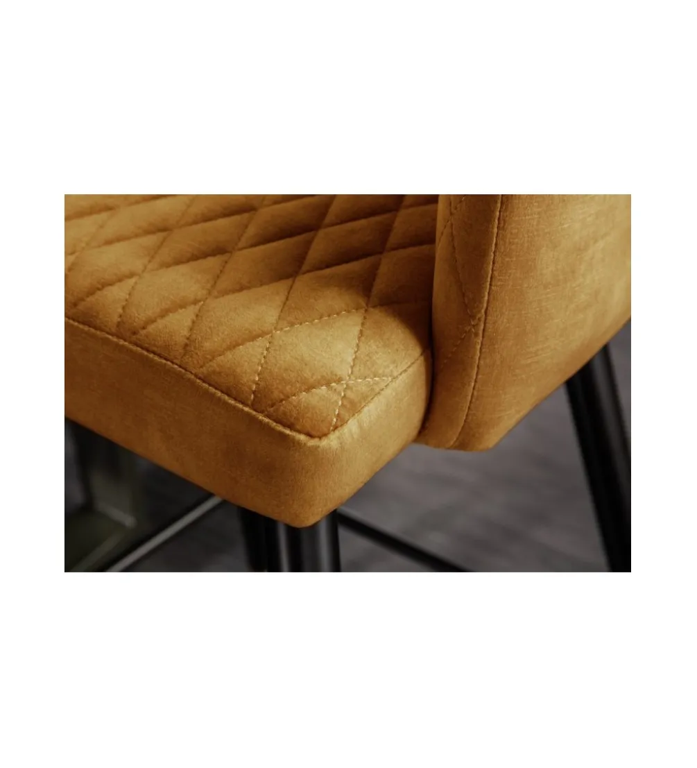 Hoker barowy ETIENNE Paris musztardowy