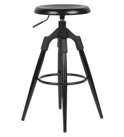 Hoker obrotowy AVERS 72 cm - 80 cm czarny