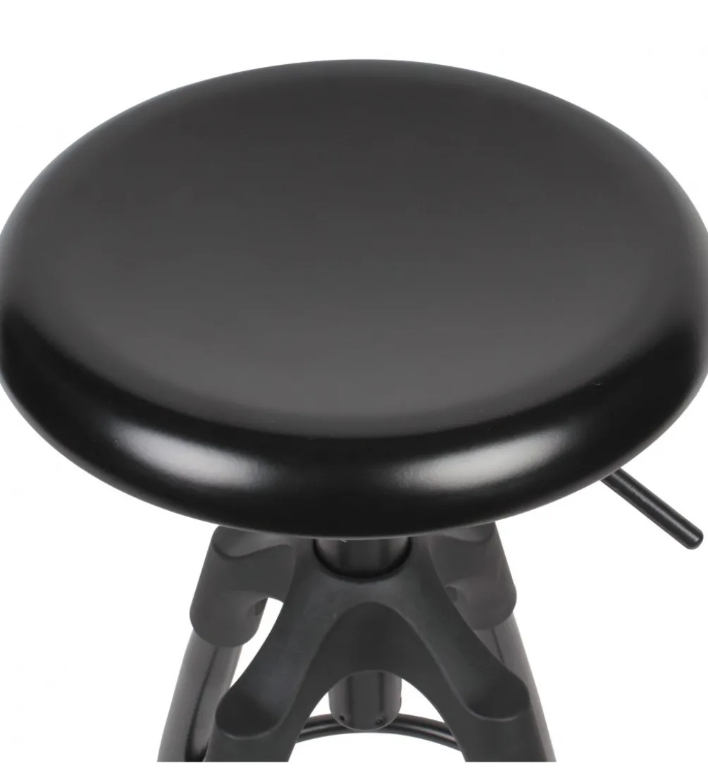 Hoker obrotowy AVERS 72 cm - 80 cm czarny