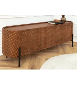 Komoda ADLON 180 cm drewno mango brązowa