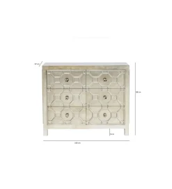 Komoda ALHAMBRA 107 cm srebrna