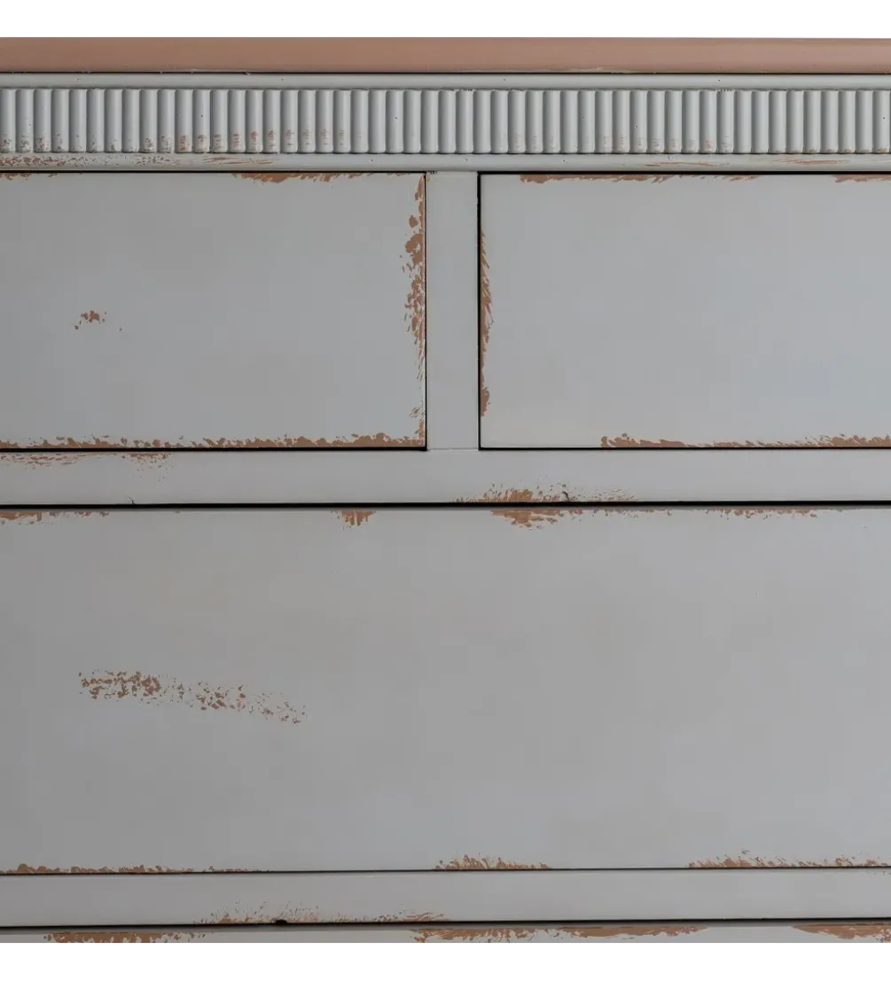 Komoda ALIEY 115 cm drewno jodła kremowy