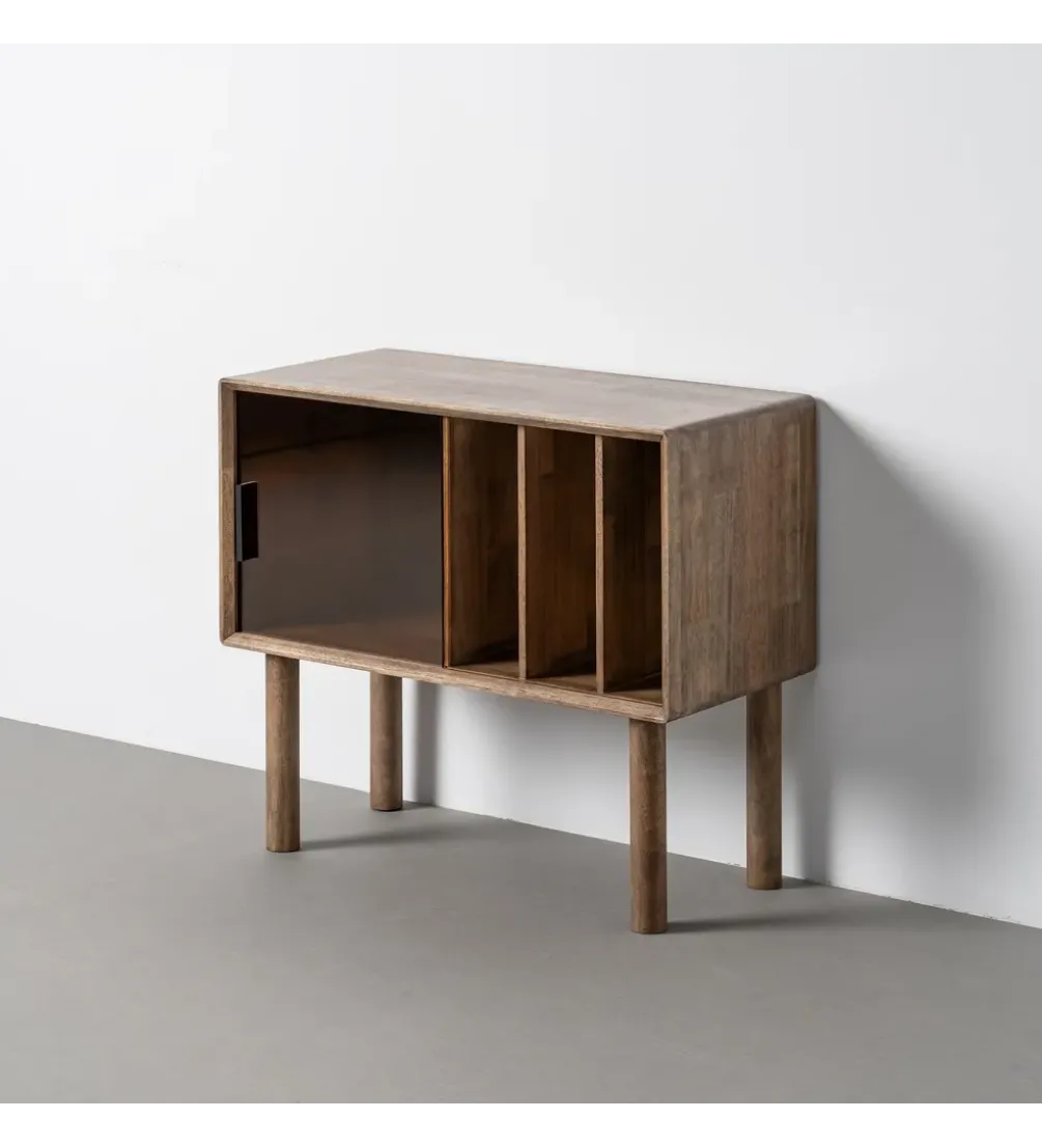 Komoda AMY 80 cm drewno kauczuk