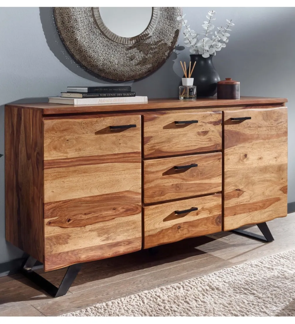 Komoda ARRIBA 145 cm drewno sheesham