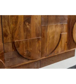 Komoda ART DECO 170 cm drewno mango brązowa