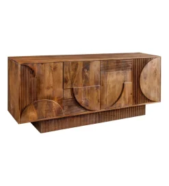 Komoda ART DECO 170 cm drewno mango brązowa