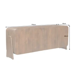 Komoda BRASIL 175 cm drewno mango brązowa