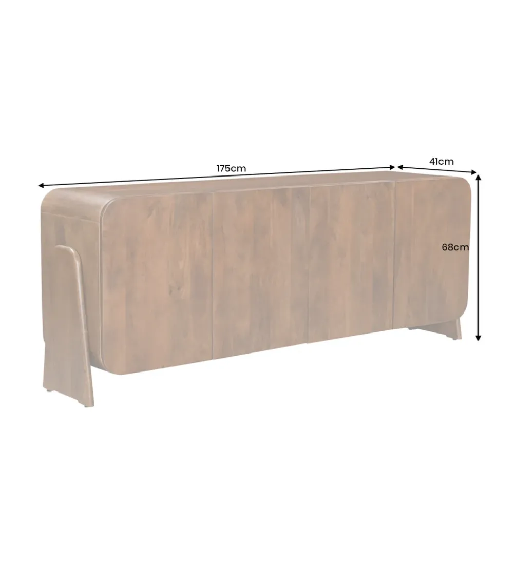 Komoda BRASIL 175 cm drewno mango brązowa