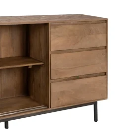 Komoda BUTEL 180 cm drewno mango naturalna