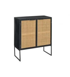 Komoda CANE PANE 89 cm naturalna czarna