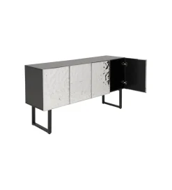 Komoda CARINO 151 cm srebrna