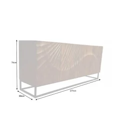 Komoda Davide 177 cm drewno mango brąz