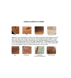Komoda DAVIDE SCORPION 180 cm drewno mango brązowa
